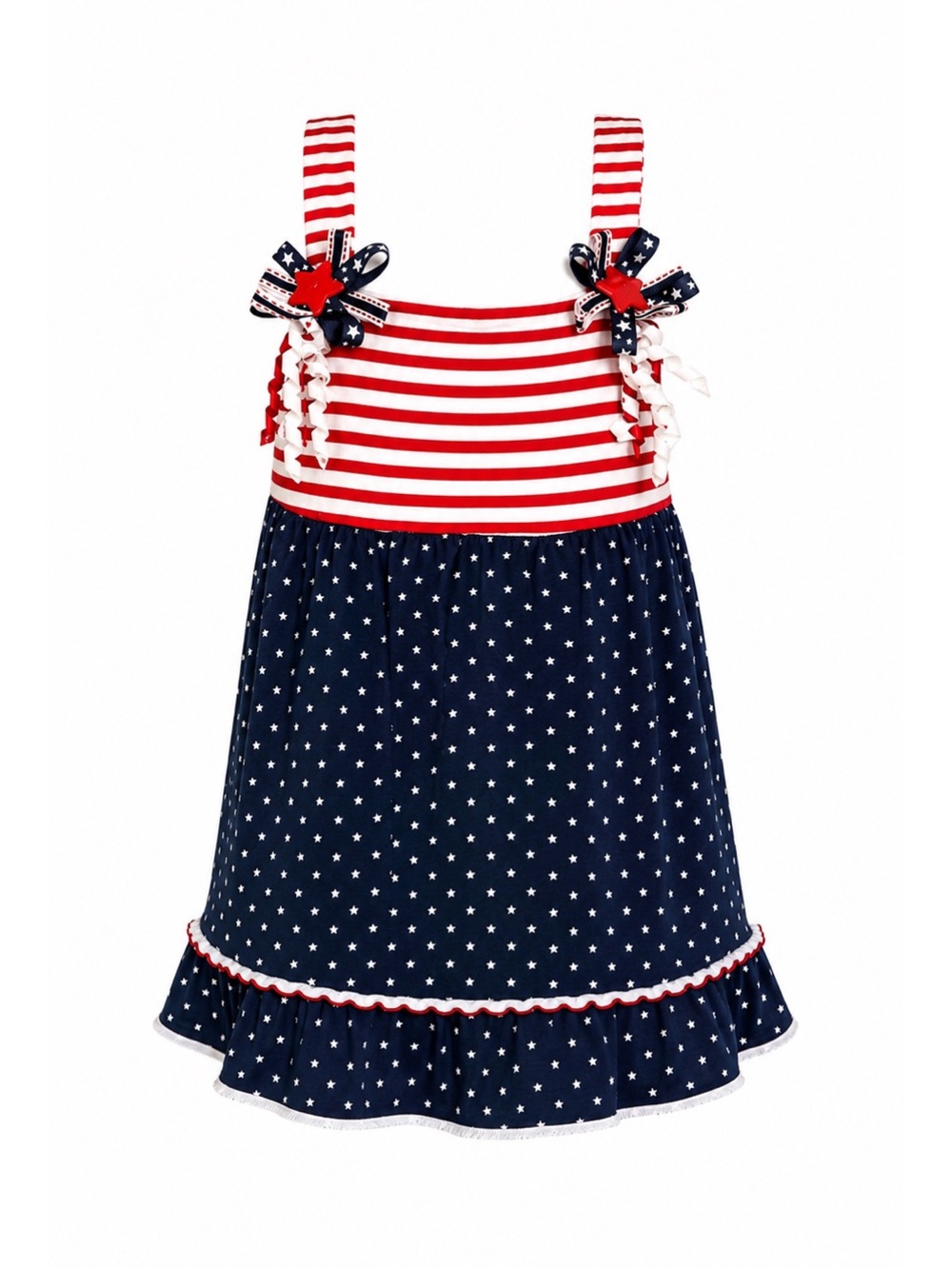 Sophie Rose Red White & Blue Stars & Striped 4th of July Dress Girls Size 2T